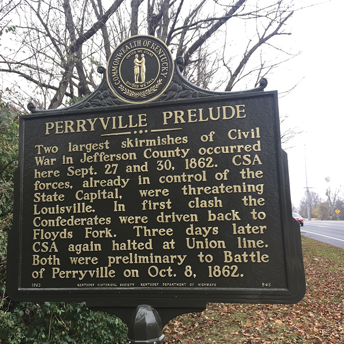 Historic plaque for Perryville Prelude